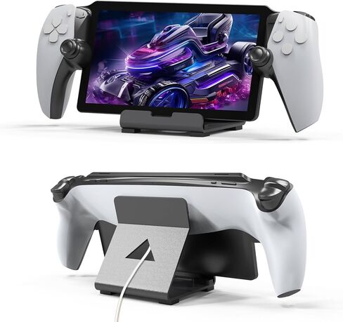 Alloy Stand Designed for PlayStation Portal Handheld Console,Super Sturdy Gaming Accessories Storage Holder Stand Bracket Compatible with Switch/Steam Deck/ROG/and Mobile Phones (Black) in Saudi Arabia