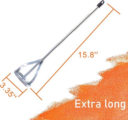 TILER Paint and Mud Mixer for Drill in 1 to 5 Gallon Bucket -Paint Stirrer Drill Attachment Fits all standard drills- Zinc plated steel - Hex head for non slip -Easy Cleaning Drill Paddle 8201 in Saudi Arabia