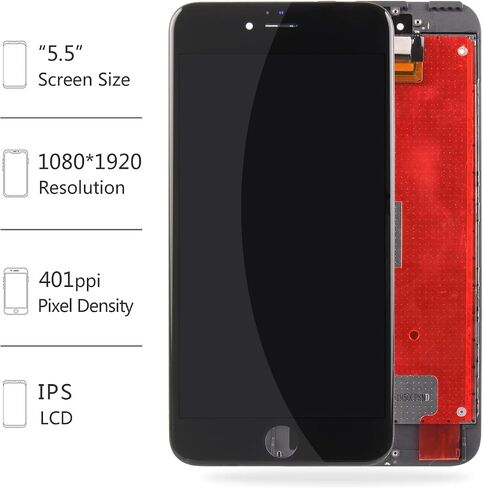 LCD Screen Replacement for iPhone 6s Plus A1634 A1687 A1690 A1699 LCD Display Screen Touch Screen Digitizer Assembly Repair Parts with Free Tools Kits (Black,5.5 Inch) in Saudi Arabia
