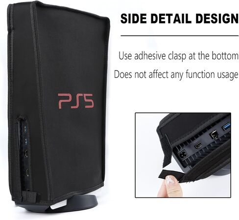 KAYCROWN PS5 Dust Cover, Anti-Scratch Waterproof Washable for PS5 Game Console Protector, Dust Guard Cover with Back Cable Port for Playstation 5 Console Digital Edition & Disk Version in Saudi Arabia