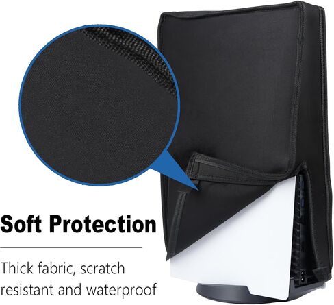 KAYCROWN PS5 Dust Cover, Anti-Scratch Waterproof Washable for PS5 Game Console Protector, Dust Guard Cover with Back Cable Port for Playstation 5 Console Digital Edition & Disk Version in Saudi Arabia
