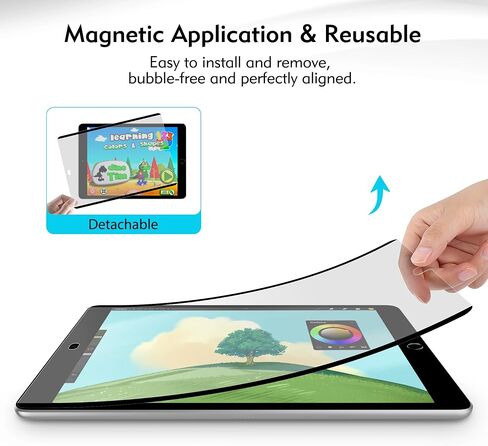 Magnetic Paper Screen Protector for iPad 10th Gen 2022(10.9-inch), Matte Screen Protector for iPad 10th generation(2022) 10.9-inch, Write and Draw Like on Paper, Anti-Glare Screen Protector in Saudi Arabia