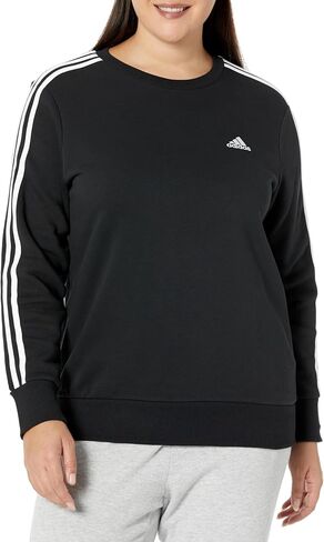 adidas Women's Essentials 3-Stripes Fleece Sweatshirt (Plus Size) in Saudi Arabia