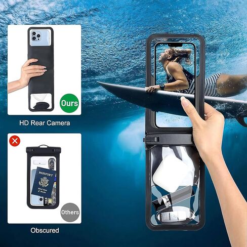 جراب هاتف مزدوج مقاوم للماء، جراب هاتف مقاوم للماء مع iPhone 15/14/13/12 Pro Max/Pro/8 Plus، Samsung Galaxy S24 S23 S22/S21/S20/S10/Note 20/10/9 حتى 7 بوصات حقيبة جافة للعطلات - قطعتان in Kuwait