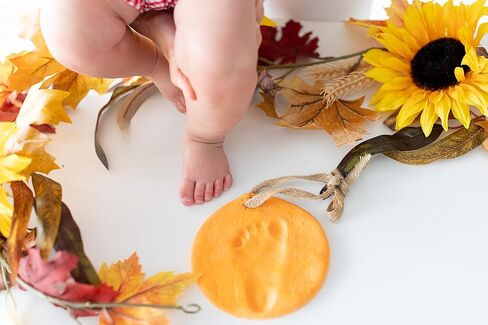 Kate & Milo Cutest Pumpkin Canvas, DIY Baby Footprint Keepsake Art, Perfect for Baby Girl or Boy's First Halloween Season, Fall Nursery Decorations in Saudi Arabia