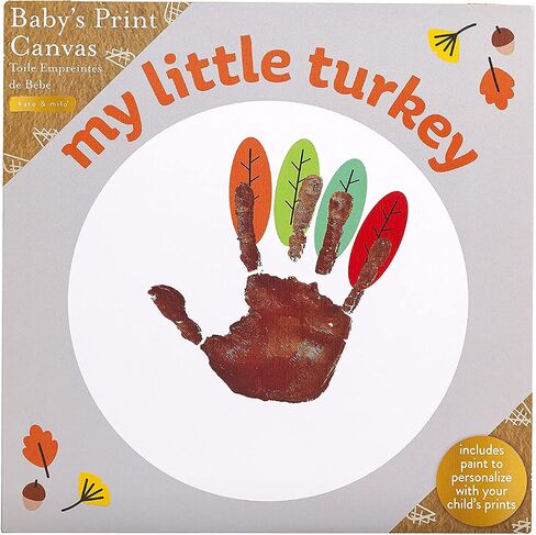 Kate & Milo Cutest Pumpkin Canvas, DIY Baby Footprint Keepsake Art, Perfect for Baby Girl or Boy's First Halloween Season, Fall Nursery Decorations in Saudi Arabia