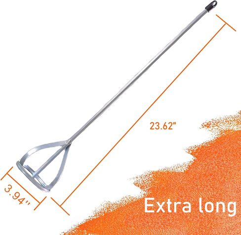 TILER Paint and Mud Mixer for Drill in 1 to 5 Gallon Bucket -Paint Stirrer Drill Attachment Fits all standard drills- Zinc plated steel - Hex head for non slip -Easy Cleaning Drill Paddle 8201 in Saudi Arabia