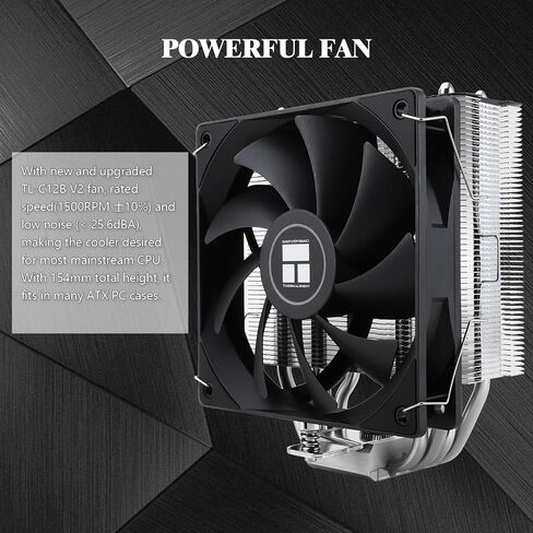 Thermalright Assassin X 120 V2 CPU Air Cooler, AX120 V2, 4 Heat Pipes, TL-C12B V2 PWM Quiet Fan CPU Cooler with S-FDB Bearing, Computer Heatsink Cooler, for AMD AM4 AM5/Intel 1700/1150/1151/1200 in Saudi Arabia