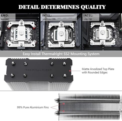 Thermalright Assassin X 120 V2 CPU Air Cooler, AX120 V2, 4 Heat Pipes, TL-C12B V2 PWM Quiet Fan CPU Cooler with S-FDB Bearing, Computer Heatsink Cooler, for AMD AM4 AM5/Intel 1700/1150/1151/1200 in Saudi Arabia