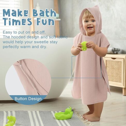 3 Pcs Hooded Baby Towels Cotton Soft and Absorbent Baby Bath Towel with Hood Baby Towels for Toddler Absorbent Hooded Baby Towels Poncho for Boys Girls in Saudi Arabia