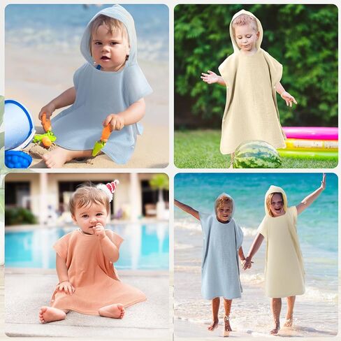 3 Pcs Hooded Baby Towels Cotton Soft and Absorbent Baby Bath Towel with Hood Baby Towels for Toddler Absorbent Hooded Baby Towels Poncho for Boys Girls in Saudi Arabia