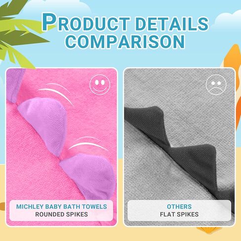 MICHLEY Cotton Baby Bath Towel with Hood Animal Pattern Poncho Towels for 0-4 Years, Green Dinosaur in Saudi Arabia