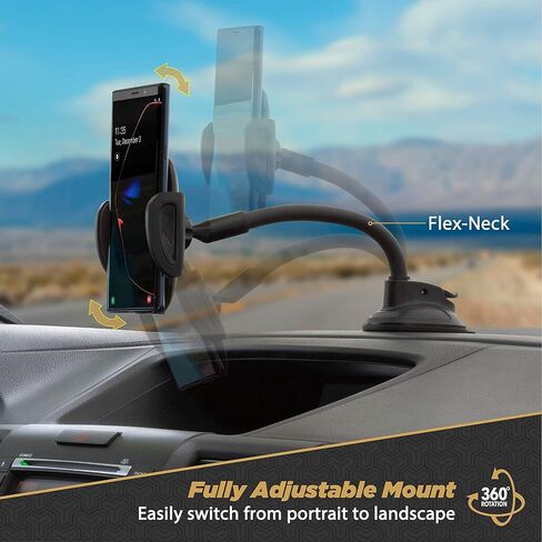 Scosche UH2AMPS Non-Magnetic Universal Cell Phone Holder with AMPS Mounting Plate ProClip Vehicle Specific Mount Bases, Hands-Free Car Mount Compatible with iPhone 15/14/13/12/Pro/Pro Max in Saudi Arabia
