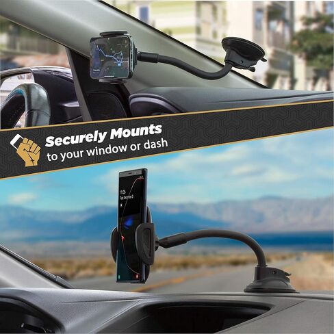 Scosche UH2AMPS Non-Magnetic Universal Cell Phone Holder with AMPS Mounting Plate ProClip Vehicle Specific Mount Bases, Hands-Free Car Mount Compatible with iPhone 15/14/13/12/Pro/Pro Max in Saudi Arabia