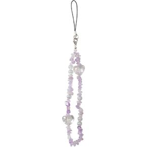 Gemstone Beaded Phone Charm Cute Phone Lanyards Cell Phone Wrist Strap Anti Lost Mobile Phone Chain Mobile Phone Wristlet for Women