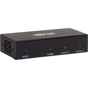Tripp Lite HDMI Splitter, 2 Display 1 in 2 Out HDMI Splitter, 4K @ 60 Hz, 4:4:4, Multi Resolution Support, HDR, HDCP 2.2, TAA (B118-002-HDR)