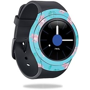 MightySkins Skin Compatible with Samsung Gear S2 3G Cover Skins Sticker Watch Flower Power Blue