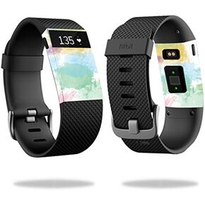 MightySkins Skin Compatible with Fitbit Charge HR Cover Skins Sticker Watch Watercolor White