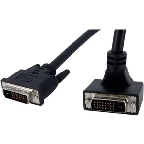 StarTech.com 6 ft 90 Degree Down Angled Dual Link DVI-D Monitor Cable M/M - Male to Male 25 pin DVI-D Video Cable Black 6 Feet - 2560x1600 (DVIDDMMBA6)