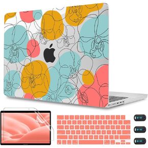 حافظة CISSOOK Creative Bulb ذات غلاف صلب لجهاز MacBook Pro 16 بوصة إصدار 2021-2023 A2485 M1 A2780 M2 A2991 M3 Pro/Max Chip، غطاء بلاستيكي مع غطاء لوحة مفاتيح لجهاز MacBook Pro 16.2 بوصة مع معرف اللمس