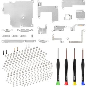 Inner Complete Screws Set and Full Internal Metal Bracket Kit Replacement for iPhone 13 Pro Plate Cover Bottom Small Screw Parts with Repair Tools Screwdriver for 13Pro