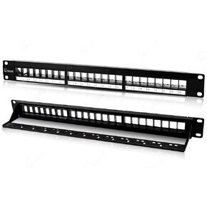 NewYork Cables® Blank Keystone/Patch Panel Network Patch Panel for Data Centers, Offices, and Server Rooms (Unloaded, 48 Port Patch Pannel Unloaded)