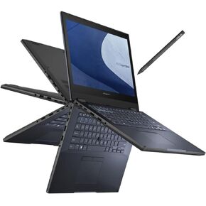 ASUS ExpertBook B2 Flip 2-in-1 Laptop (14" FHD Touchscreen, Intel 12-Core i7-1260P, 16GB RAM, 512GB SSD, Active Pen) for Small Business, Traveling, Engineering, Backlit, FP, 3-Yr WRT, Win 11 Pro, BLK