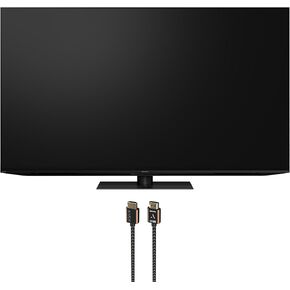 SHARP 4T-C65FV1U 65 Inch AQUOS XLED 4K Ultra HD Mini LED Google TV with an Austere 3S-4KHD2-2.5M III Series 4K HDMI 2.5m Cable (2024)