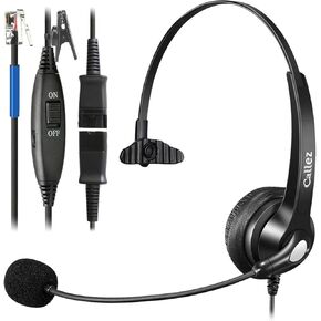 Callez Cisco Phone Headset with Mic Noise Cancelling, RJ9 Office Telephone Headset with Quick Disconnect Cord Compatible with Cisco IP Phone 7940 7942 7945 7960 7962 7965 7821 7841 8811 8841 8845 8851