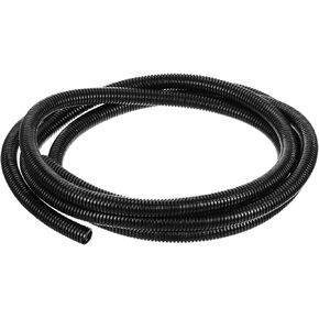 uxcell 1/2 Inch x 10 Ft Split Wire Loom Tubing, Guard Convoluted Flex, Protective Split Cable Conduit, Flexible Wire Protector Tubing, Electrical Cord Cover,Black