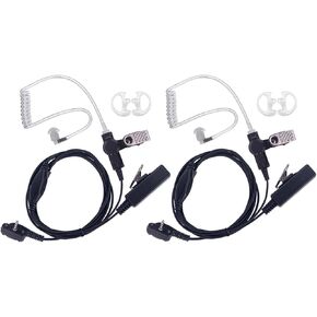 VX-261 Earpiece with Mic for Motorola Vertex Standard Radio EVX-261 VX-231 EVX-531 EVX-534 VX-180 VX-298 VX-350 VX-351 Covert Acoustic Tube Headset with One Pair Medium Earmolds,2 Pack
