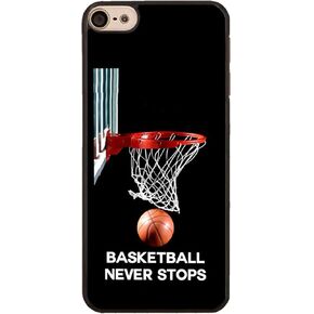 iPod Touch 6 Case,Slim Impact Resistant Hard Plastic Protective Case Cover for Apple iPod Touch 6 - Basketball Never Stops