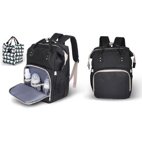 Diaper Bag Backpack— Multifunctional Waterproof Diaper Bag with Pad, Large Capacity Portable Travel Baby Bag, Standard, Balloons, BBY-1001-Balloon