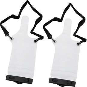 Karier 2Pcs Two Way Radio Waterproof Rainproof Bag Case Pouch for Motorola, Kenwood, Icom, Baofeng, Wouxun, Midland Walkie Talkie (White)