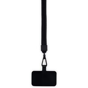 حلقات الهاتف: حبل هاتف حول الرقبة - حبل هاتف محمول حول الجسم - مقود هاتف قابل للتعديل للمشي - مع وسادة صغيرة ومشبك دوار عالي التحمل باللون الأسود in Kuwait