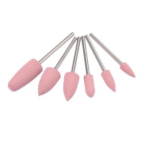uxcell Mounted Grinding Bits Grinder Heads Different Head Shapes Silicone Polishing Wheels for Rotary Tools Dark Gray 6pcs