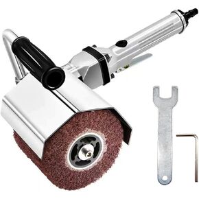 Burnishing Polishing Machine,Pneumatic Surface Conditioning Tool,Handheld Wheel Polisher Sander Wire Drawing Machine for Stainless Steel Metal Wood Polishing,2500RMP