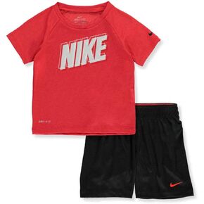 Nike Boys' 2-Piece Shorts Set Outfit - red Multi, 24 Months