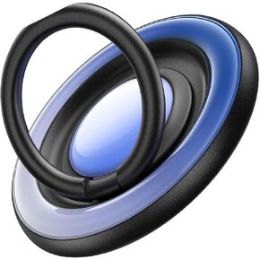 TORRAS 360 درجة فيدجيت سبينر حامل حلقي للهاتف المغناطيسي، مناسب لملحقات PopSocket MagSafe القابلة للإزالة لهاتف iPhone 16،15،14، 13، 12 Pro/Max، Samsung Galaxy، Google، Ostand SpinRing، أسود