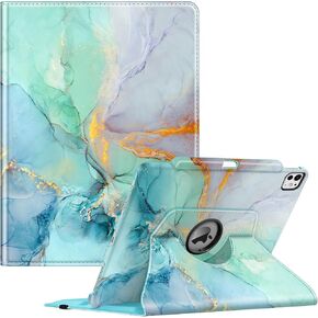 Fintie Rotating Case for iPad Pro 13-inch (M4) 2024 with Pencil Holder - 360 Degree Swiveling Protective Stand Cover with Auto Wake/Sleep, Black