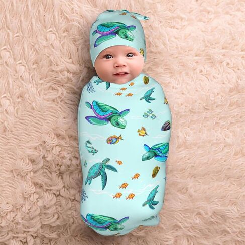 Swaddling Blanket for Baby, Sleeping Sacks, Unisex Baby Stuff with Hat, Strawberry in Saudi Arabia