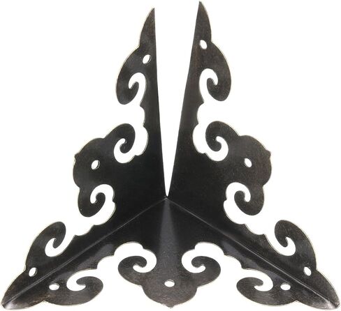 uxcell 50x50x50mm Metal Box Corner Protectors Edge Guard Iron Bronze Tone 4pcs in Saudi Arabia