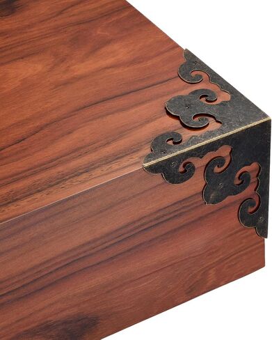 uxcell 50x50x50mm Metal Box Corner Protectors Edge Guard Iron Bronze Tone 4pcs in Saudi Arabia