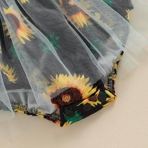 ملابس صيفية للفتيات الصغيرات من Mubineo، فستان رومبير لطيف بدون أكمام، تنورة عباد الشمس، ملابس لحديثي الولادة in Kuwait