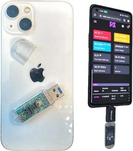 Lucky Miner V3 USB Mini Bitcoin Miner Solo BTC Lottery Mining Device with Display SHA-256 Asic Chip Crypto Miner in Saudi Arabia