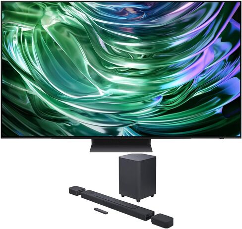 SAMSUNG QN42S90DAEXZA 42 Inch 4K OLED Smart TV with Dolby Atmos and a JBL BAR-300 5.0ch Soundbar with MultiBeam Sound and Dolby Atmos (2024) in Kuwait