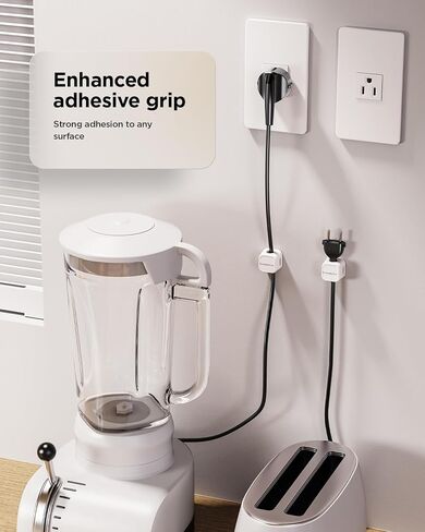 8 Pack Cord Organizers, Charger Cord holder, Charging Cable Holder, Desk Wire Organizer, Wire Clips Adhesive, EVERYDAY ECO Cord Holder for Nightstand, Office Desk, Cable Clips, USB Cable Holder in Saudi Arabia