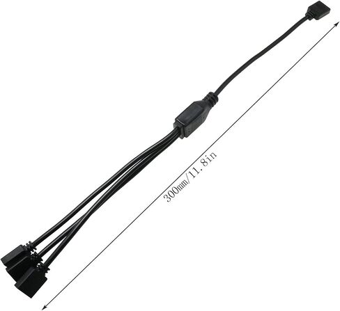 كابل مقسم ARGB أسود 30 سم 3 دبابيس RGB 1 إلى 3 قابل للعنونة in Kuwait