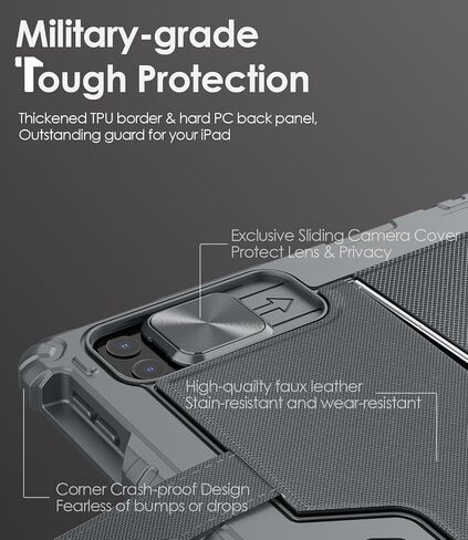 Nillkin Carry Go Rugged Detachable Keyboard Case for iPad Air 13 & Pro 12.9 in Saudi Arabia