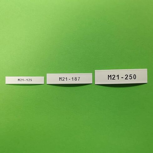 بديل شريط الملصقات المتوافق لـ M21-187-C-342-WT-أسود على أبيض متوافق مع طابعات الملصقات BMP21-PLUS/LAB، عرض 0.33 بوصة، الطول 6.89 بوصة in Kuwait